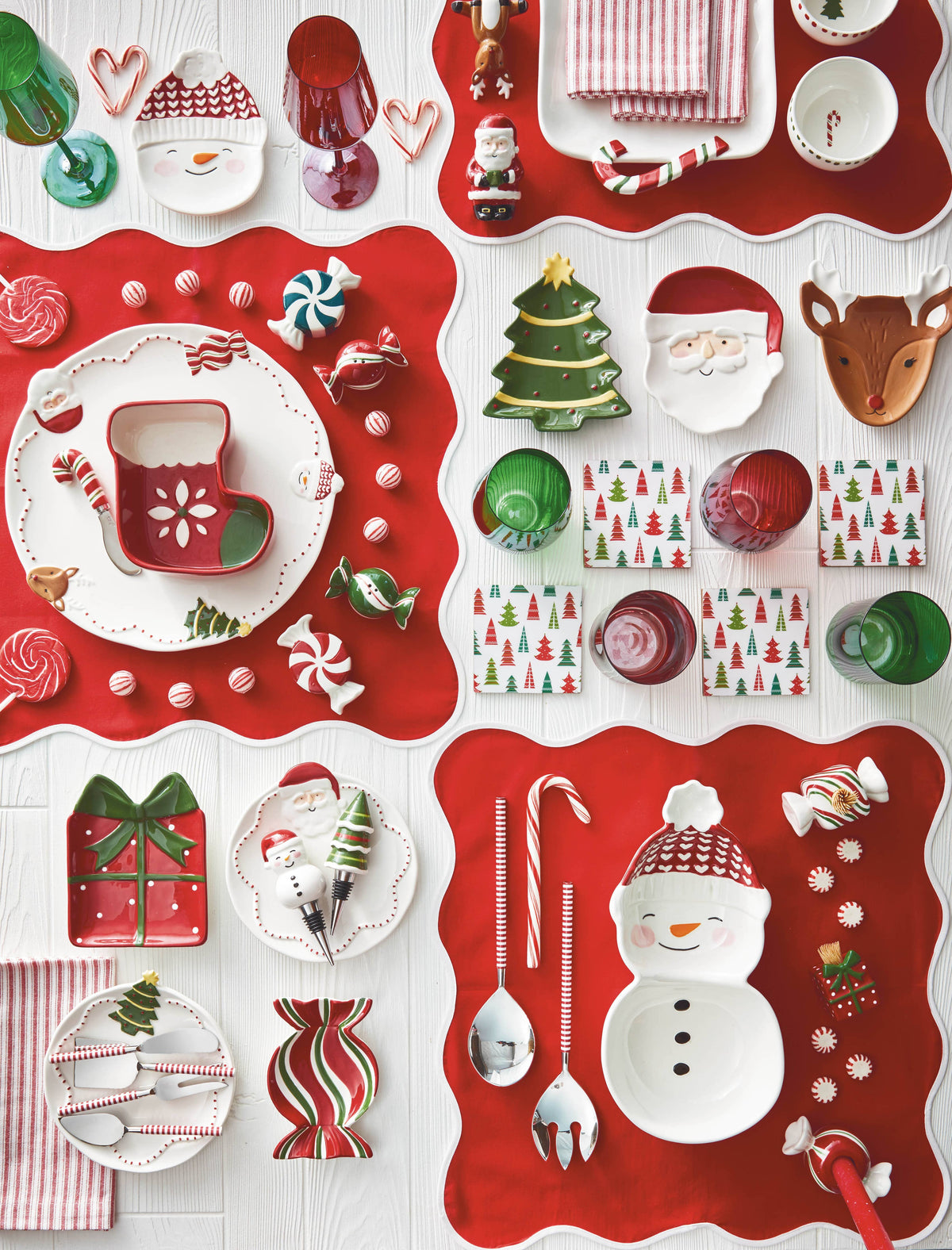 Christmas Holiday Cheer Spoon Rest Assortment Of 15 Cdu