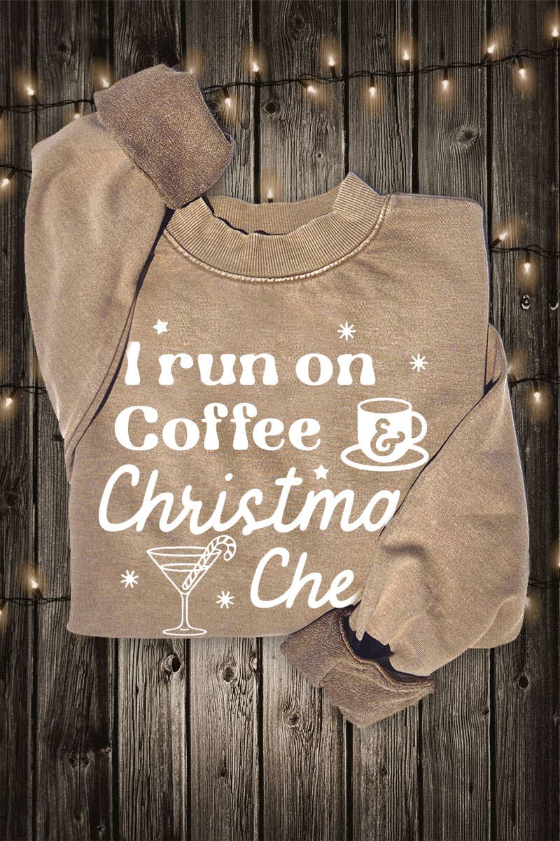 I RUN ON COFFEE MINERAL GRAPHIC SWEATSHIRTS
