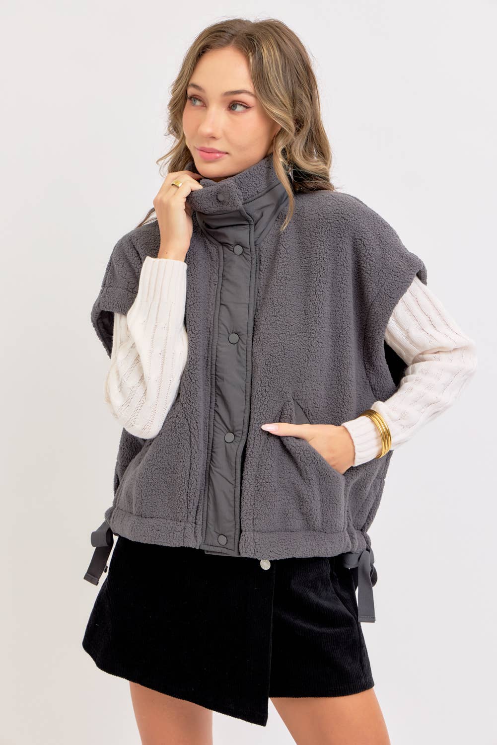 Cozy Are We Fleece Vest