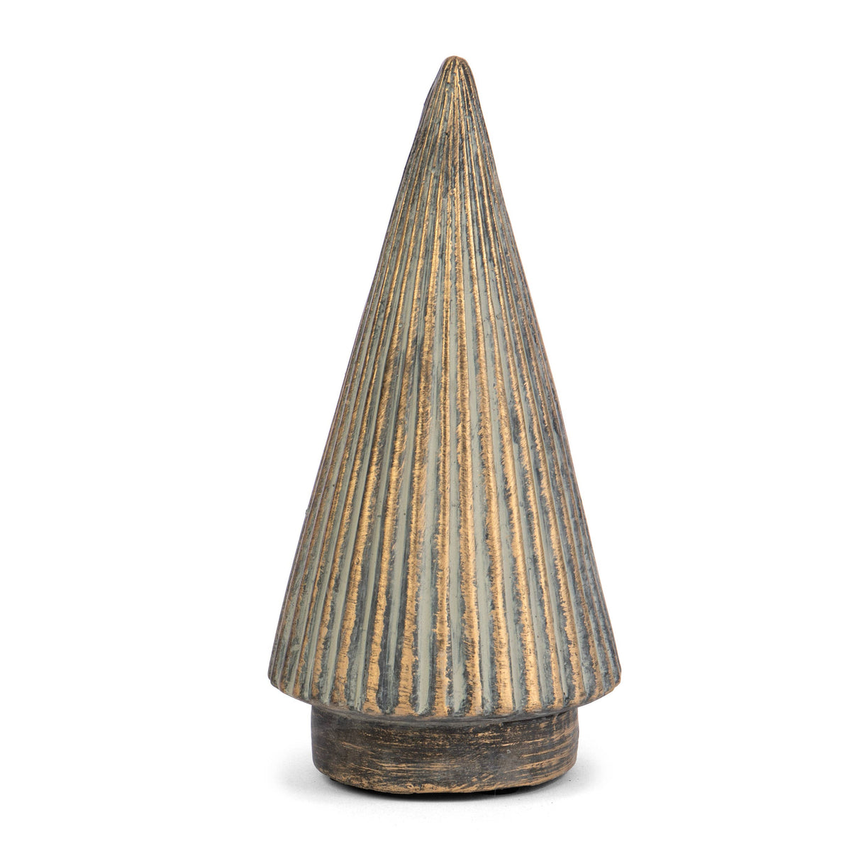Metallic Ridged Cement Christmas Tree