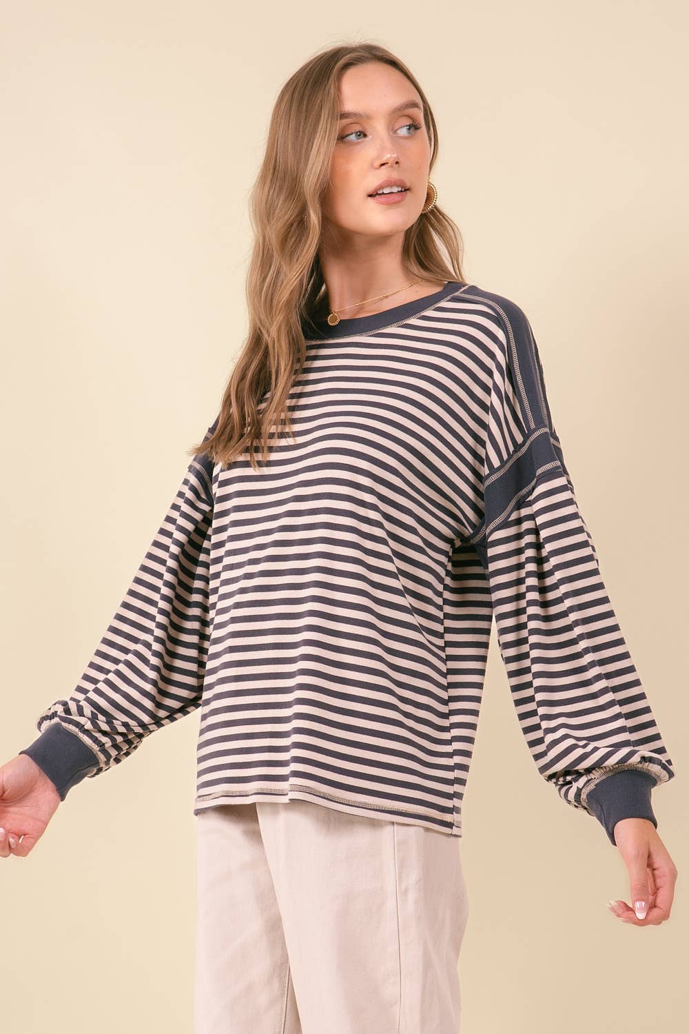Neat & Navy Striped Pullover