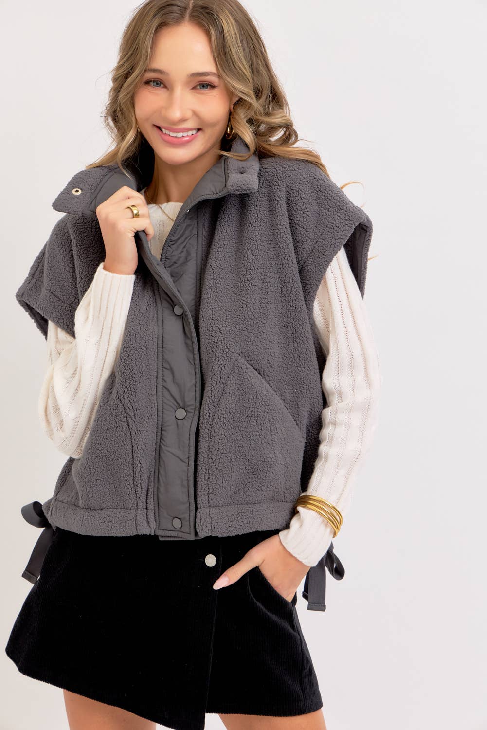 Cozy Are We Fleece Vest