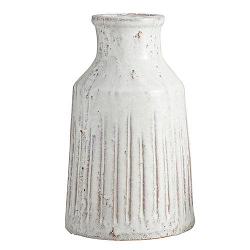 Tall White Flower Pot