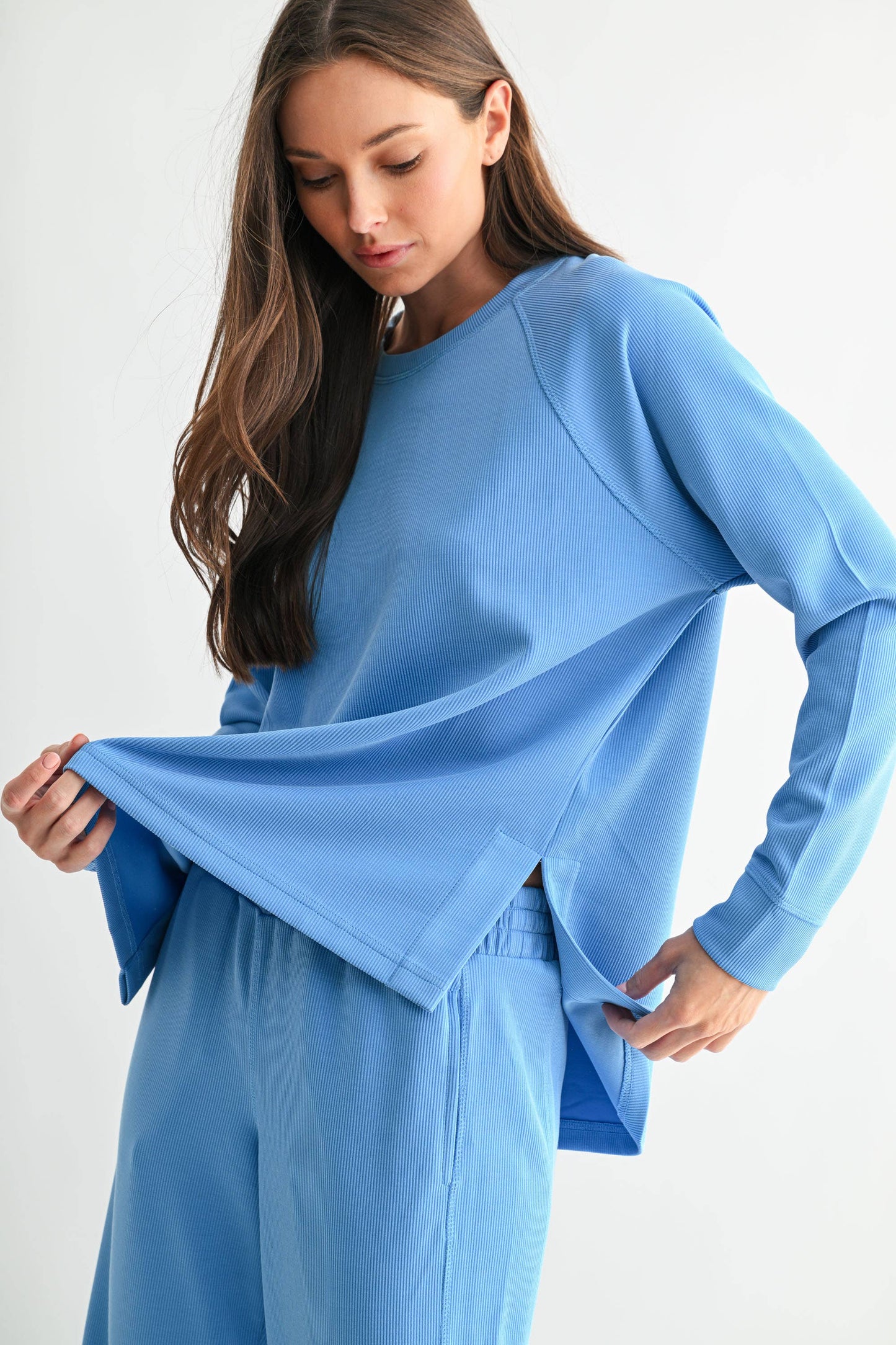 Luxe Sand Raglan Top