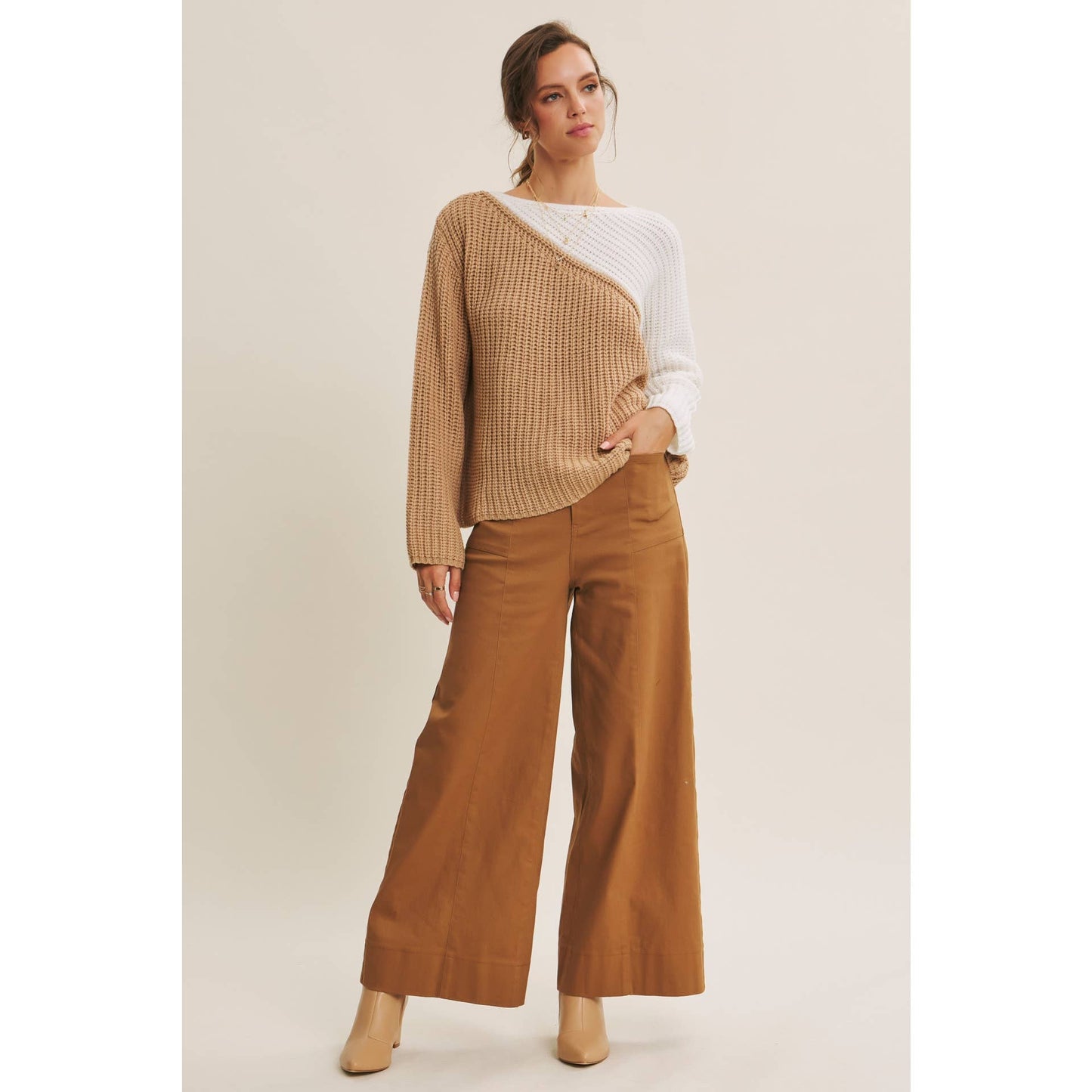 Coffee Shop Colorblock Top