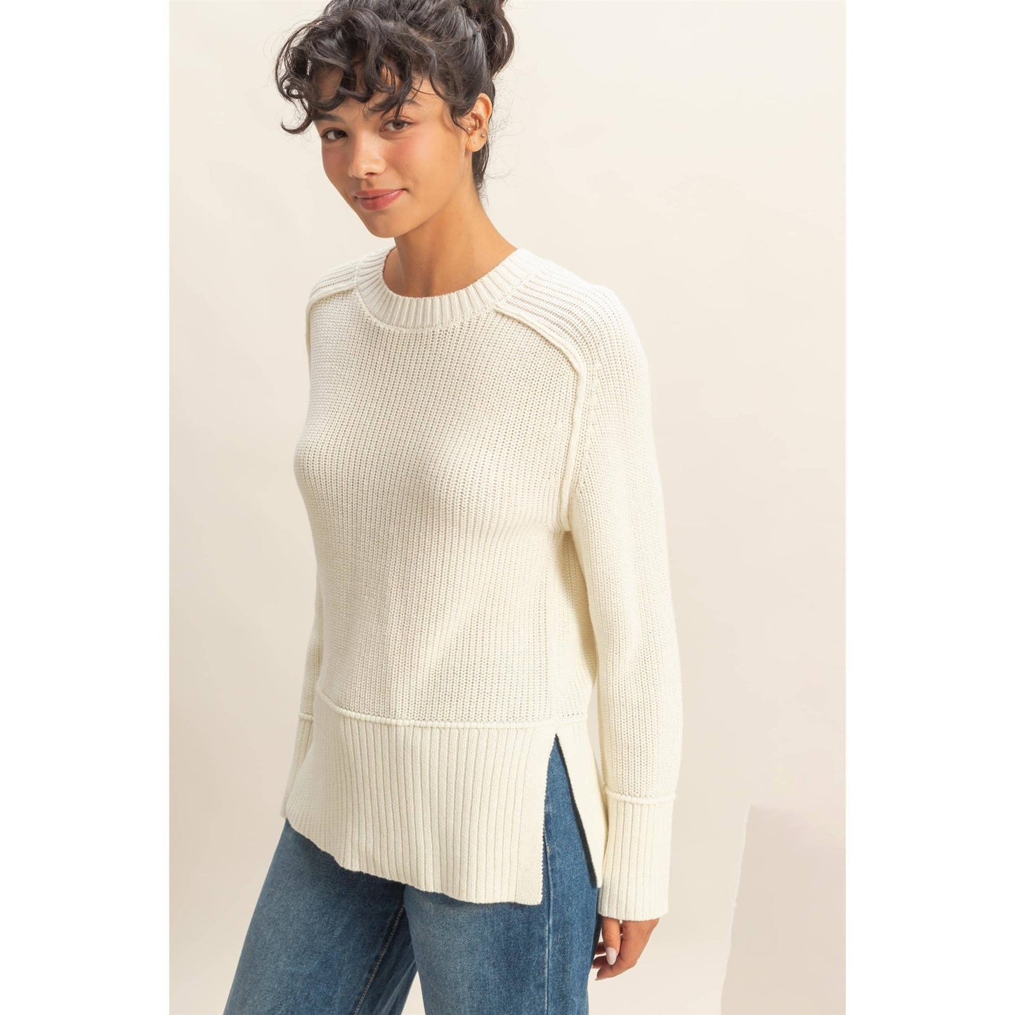 Chiara Side Slit Sweater