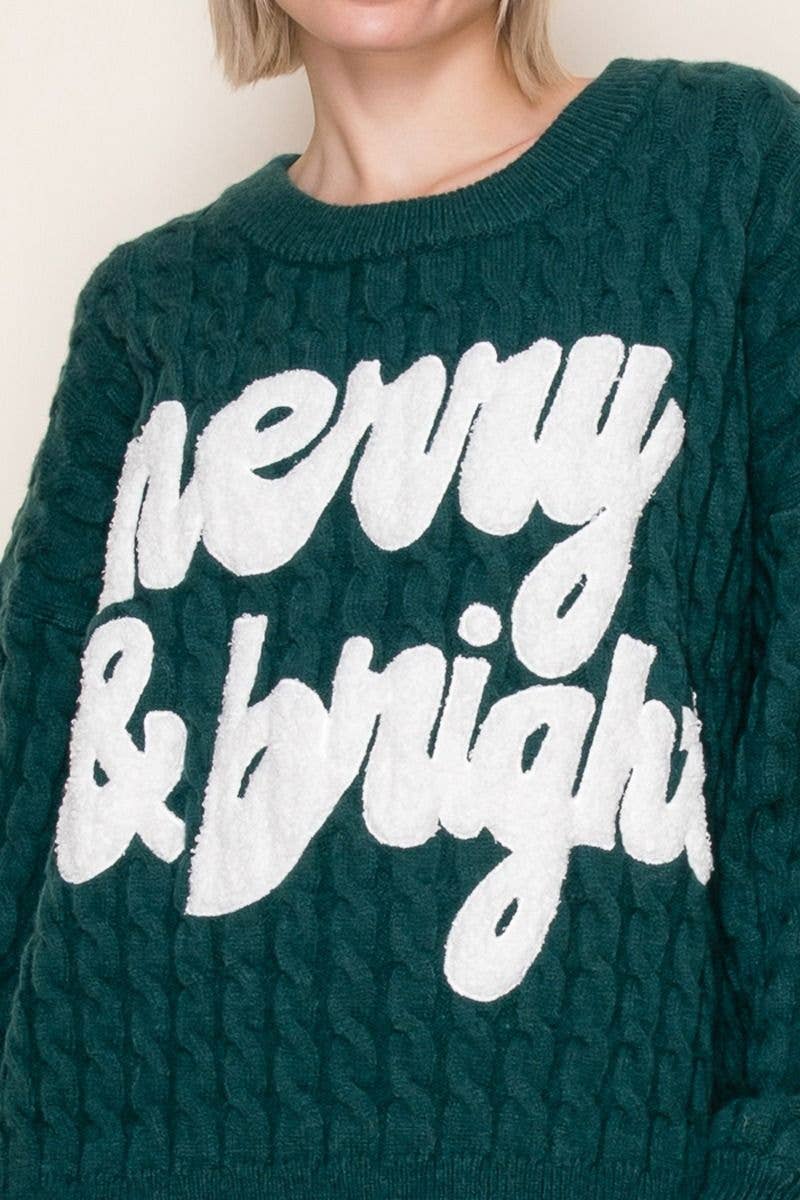 Merry & Bright Green Pullover