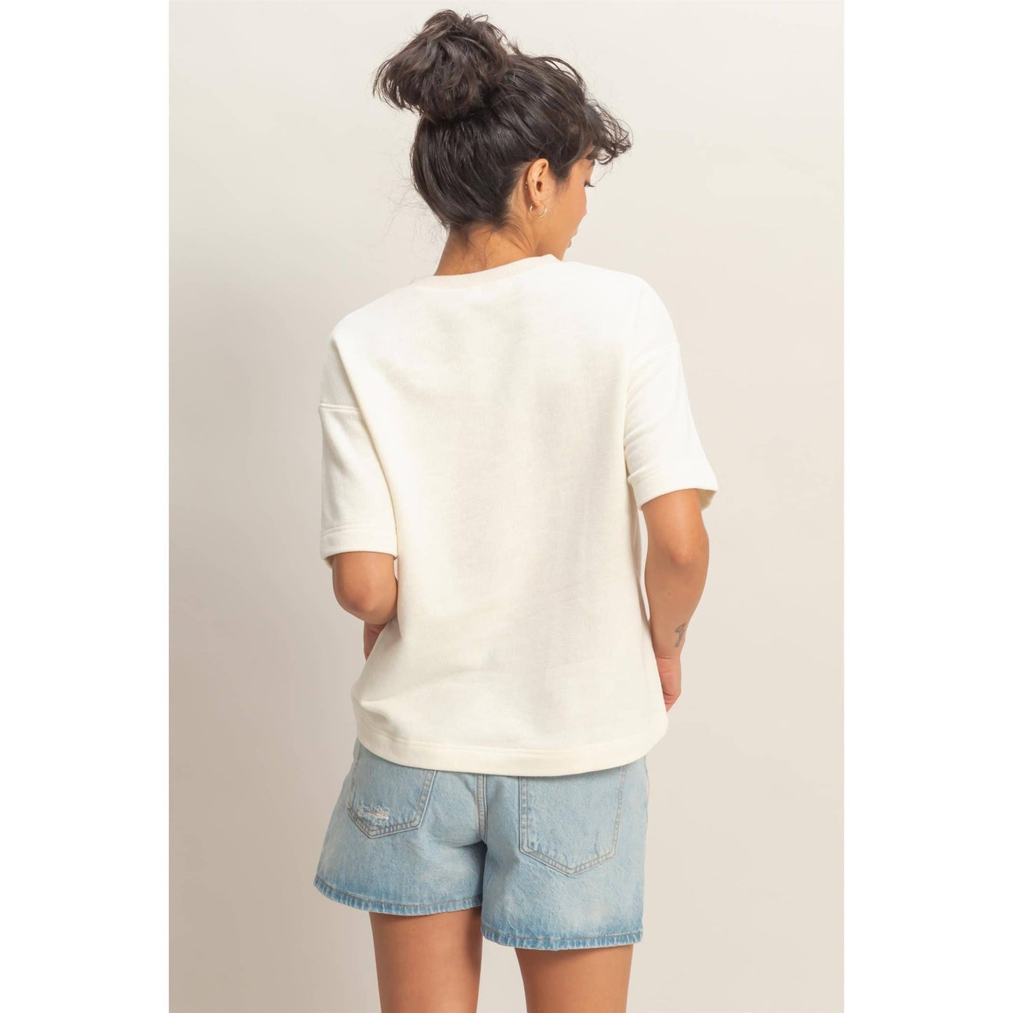 Saige Rolled Sleeve Top