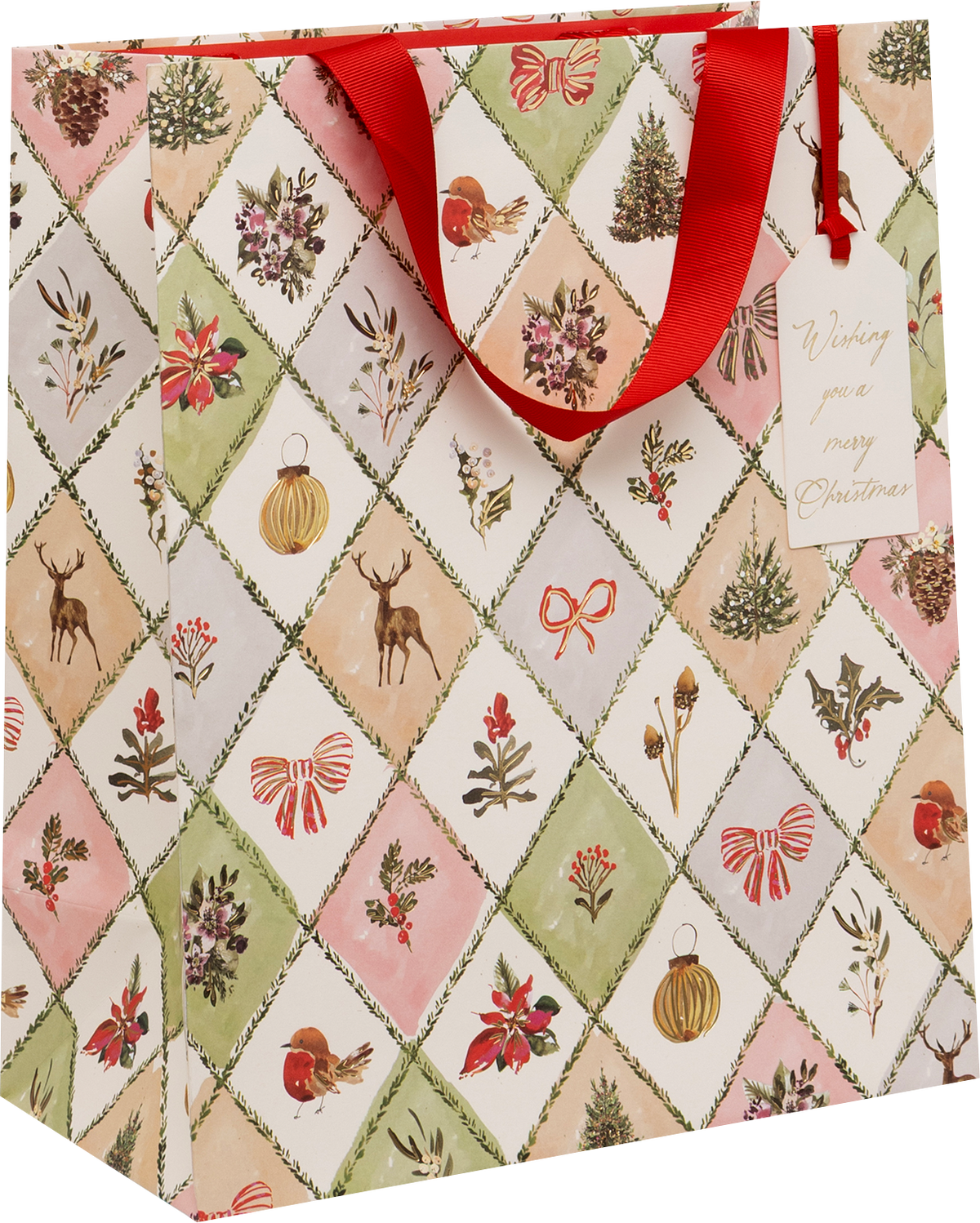 LARGE GIFT BAG  WINTER WEAVE GLICK