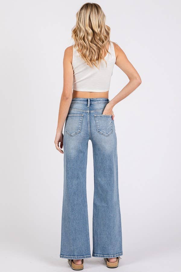 Taylor Distressed Crop Denim