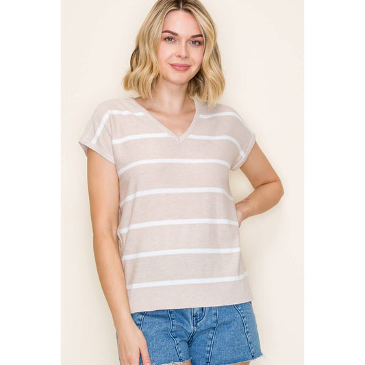 Sandy Oasis Striped Top