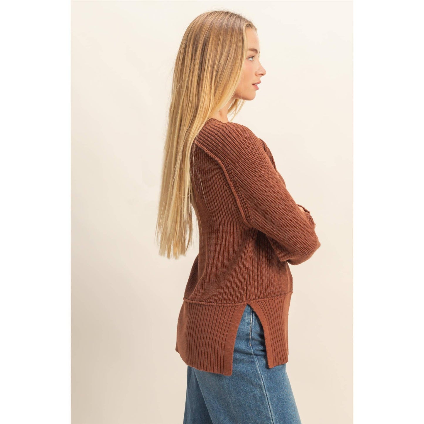 Chiara Side Slit Sweater