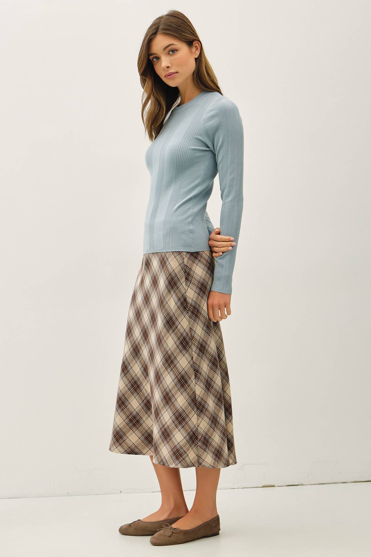 Basic Babe Patterned Knit Top