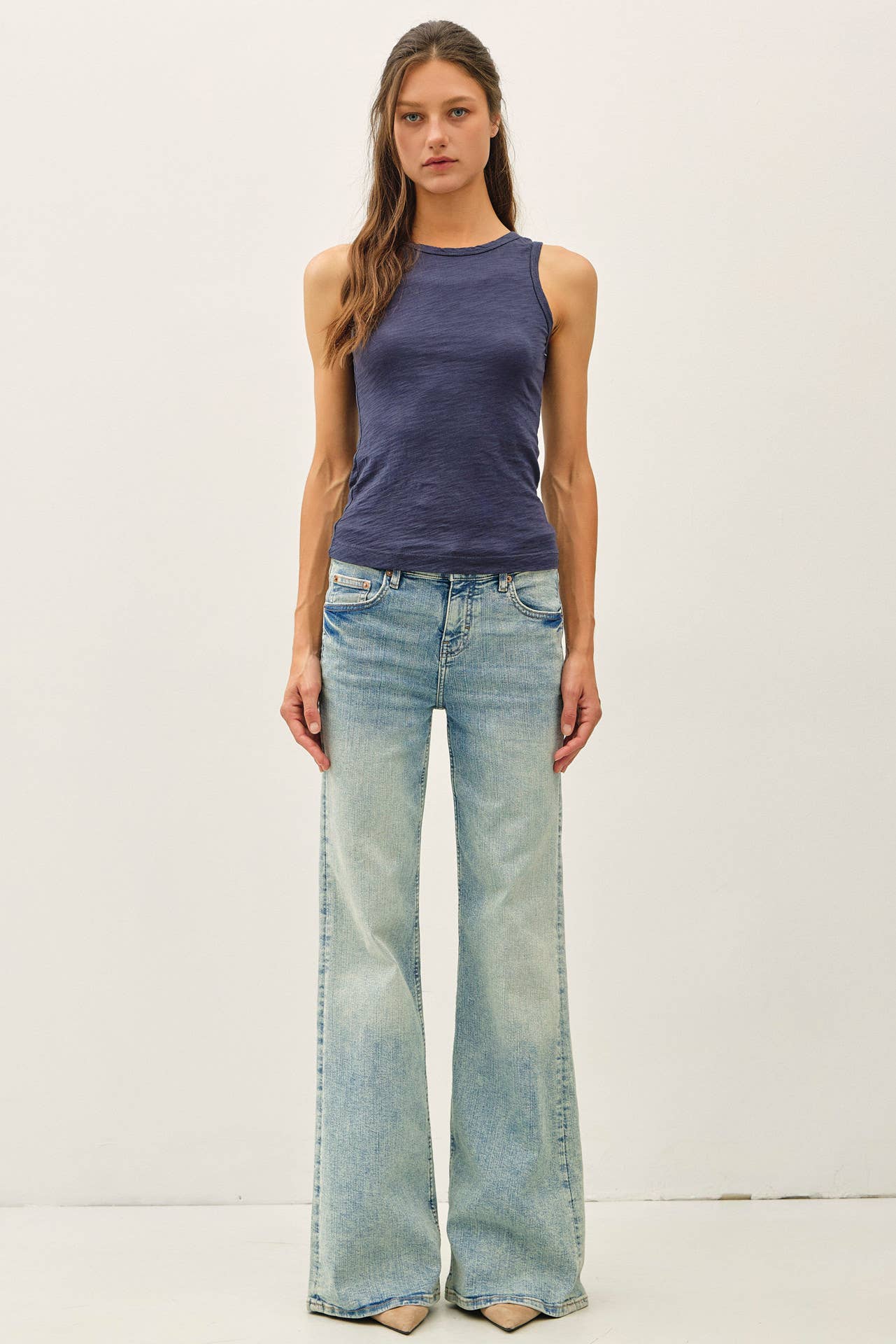 GARMENT DYED COTTON SLUB TANK TOP