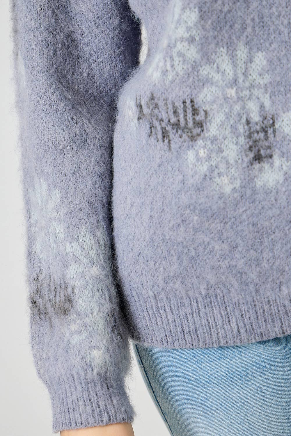 Winter Blues Floral Sweater