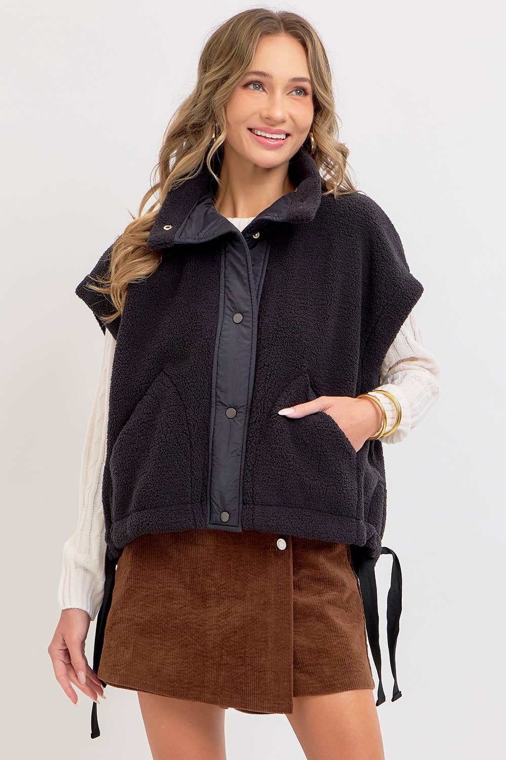 Cozy Are We Fleece Vest