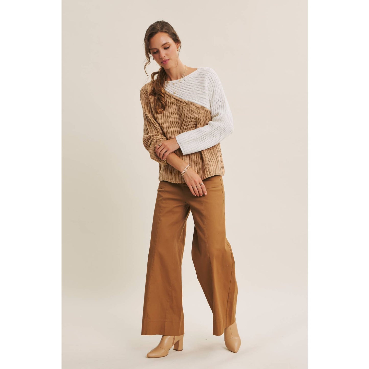 Coffee Shop Colorblock Top