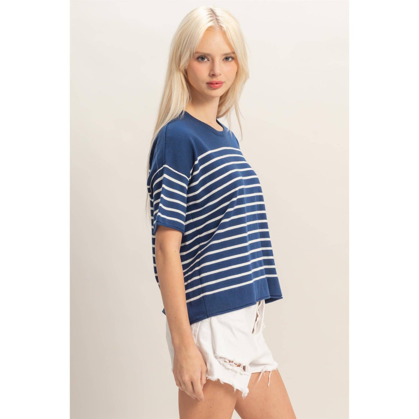 Piper Striped Sleeve Top