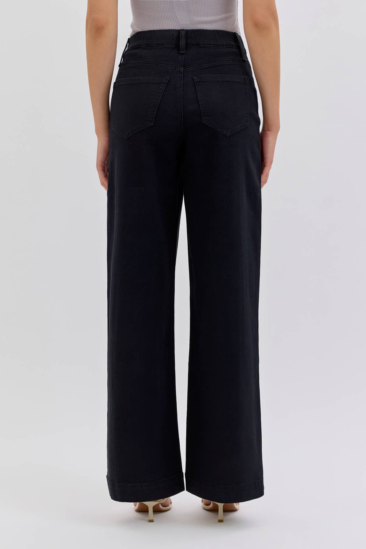 Paisley Pull On Black Pant