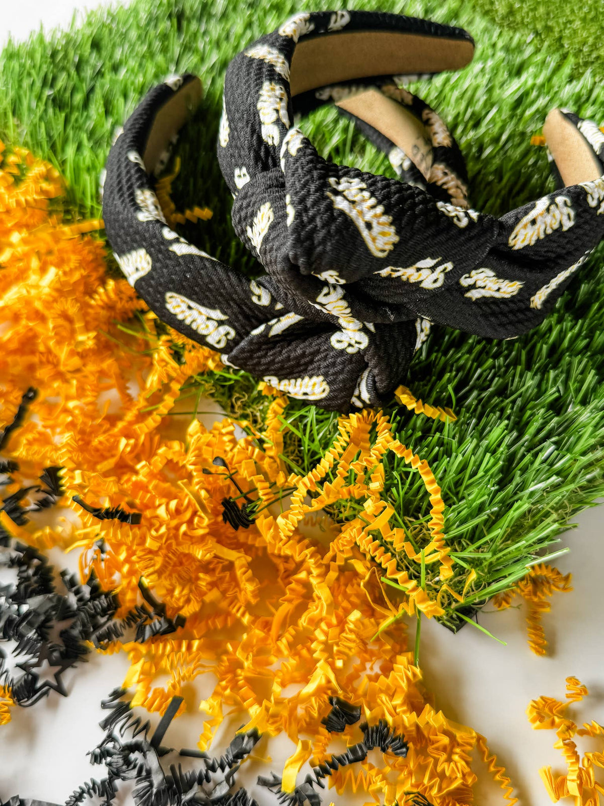 Iowa Black Structured Headband