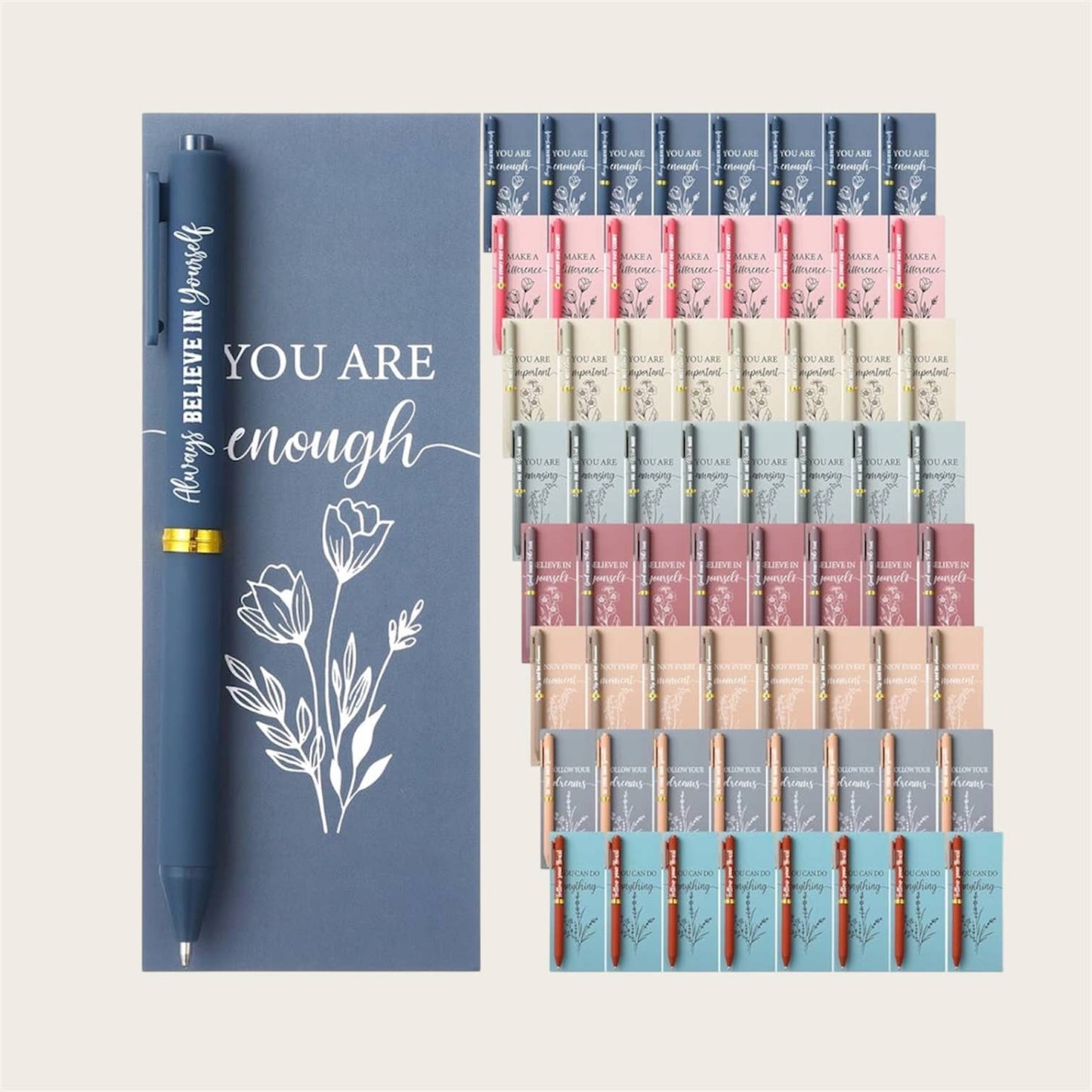 Inspirational theme bookmark and pen set