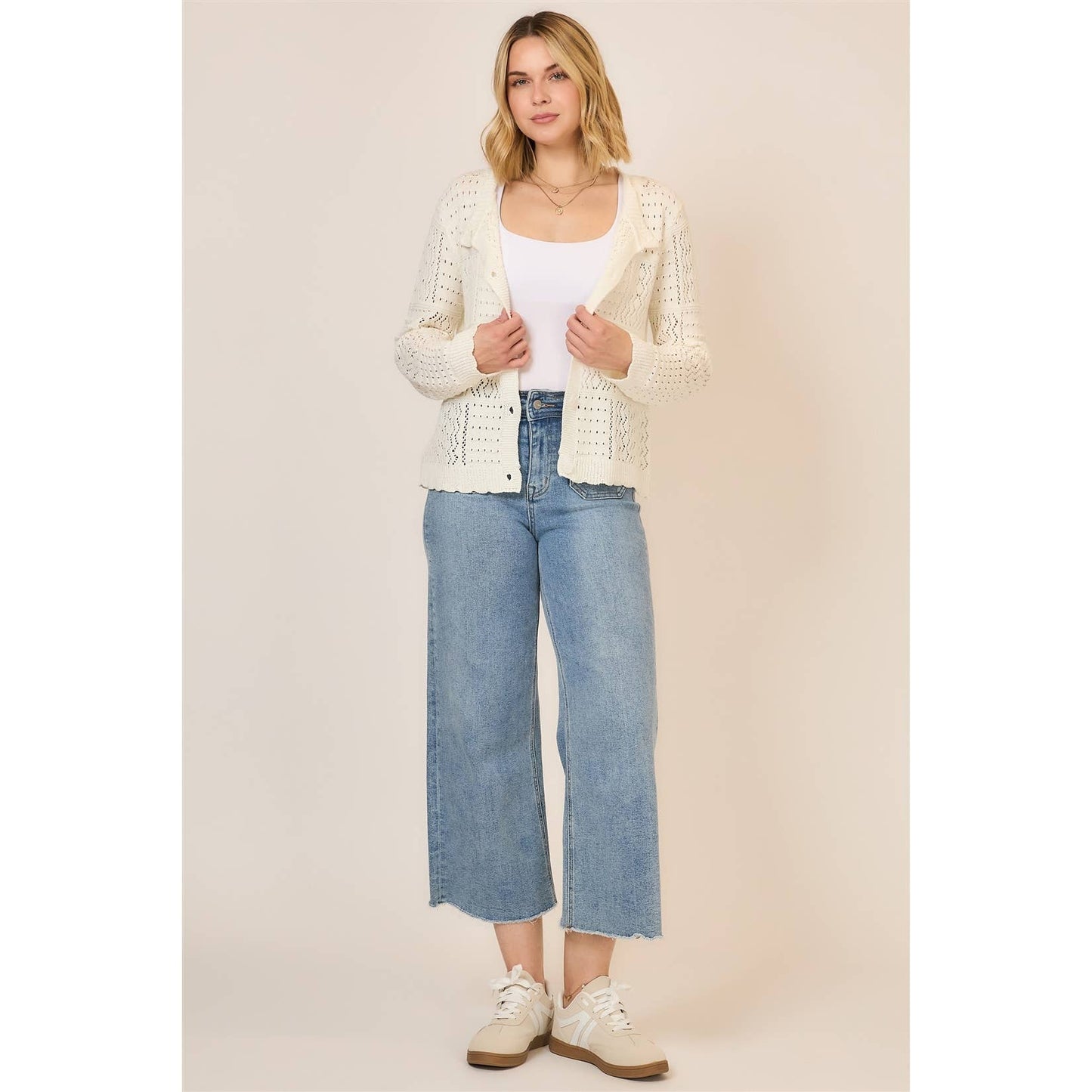 Patchwork Knit Cardigan