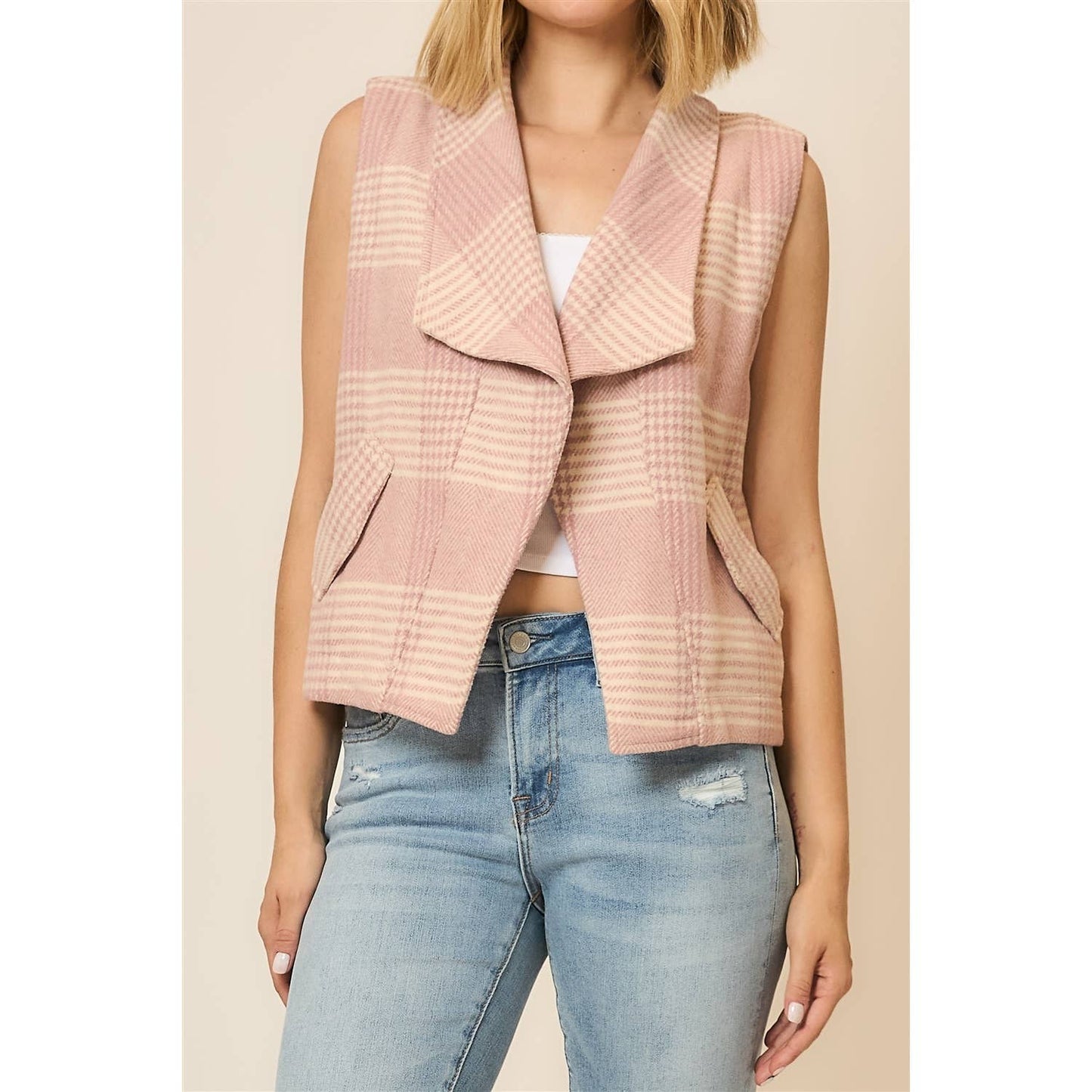Winter Blues Plaid Vest