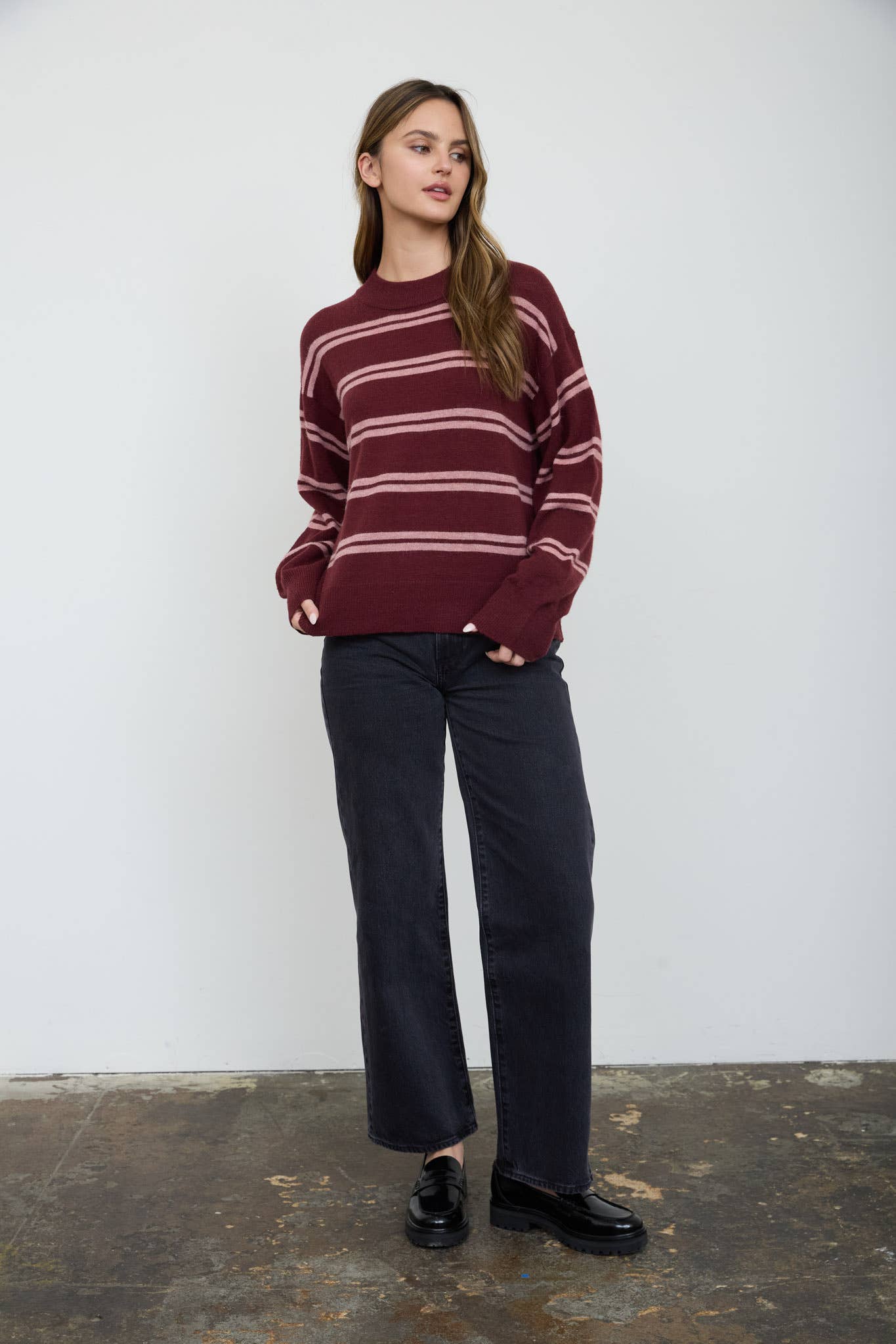 Somethin bout Falling Striped Sweater