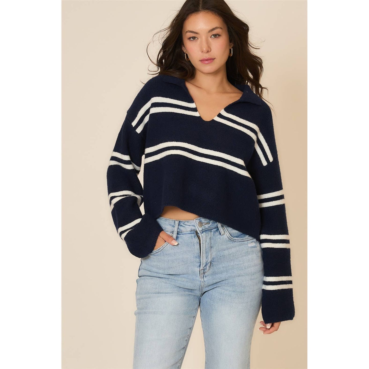 Boat Babe Navy Sweater