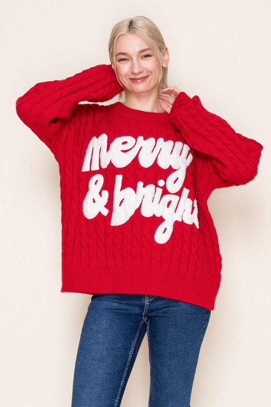 Merry & Bright Green Pullover