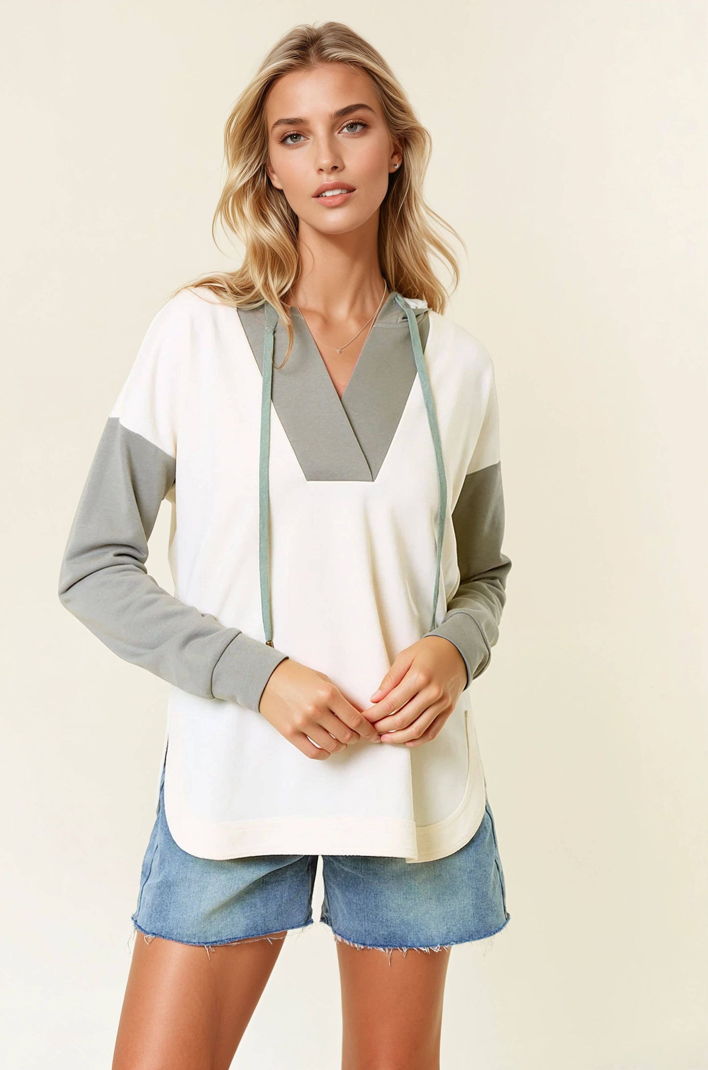 Olive You Deep V Pullover