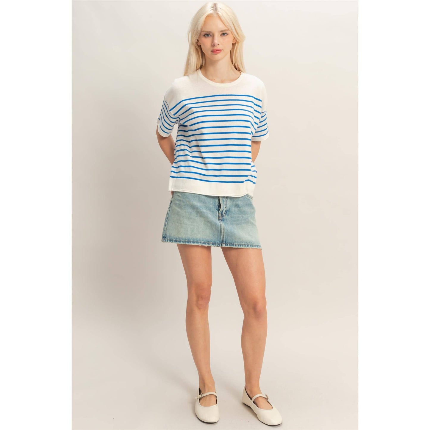 Piper Striped Sleeve Top