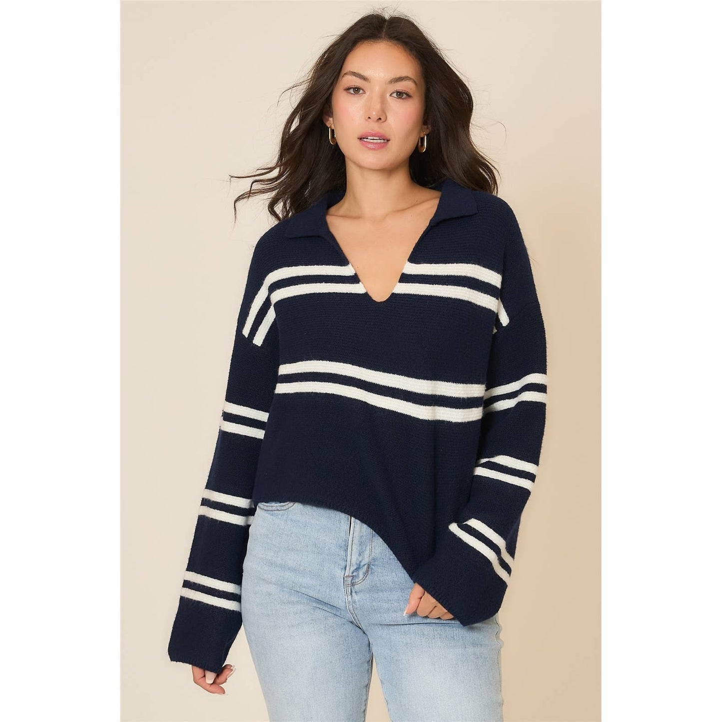 Boat Babe Navy Sweater