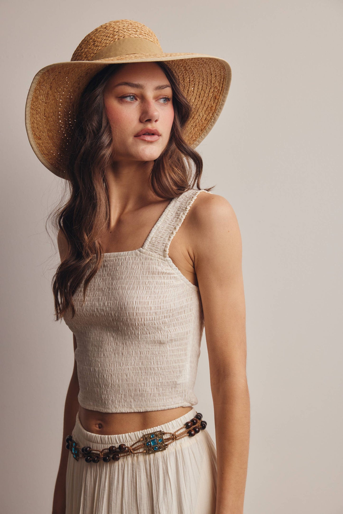 All Aboard Smocked Tank