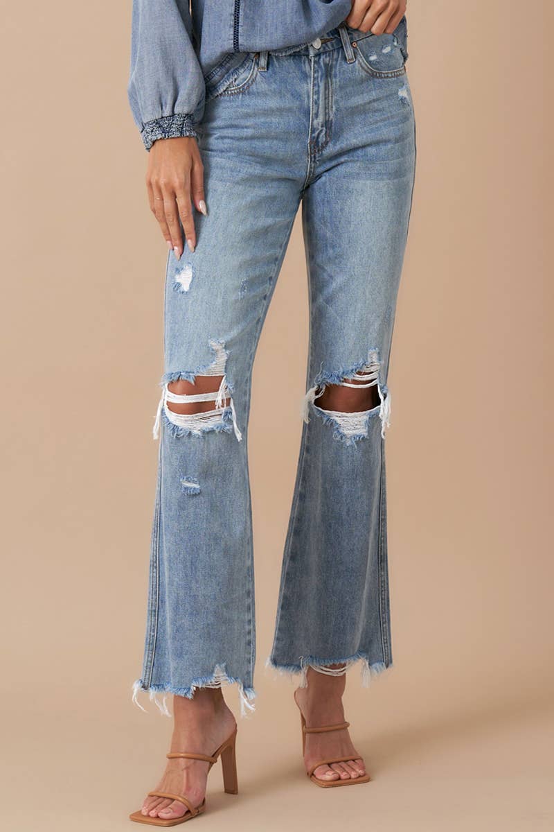 Flower Power Denim Flare Jean