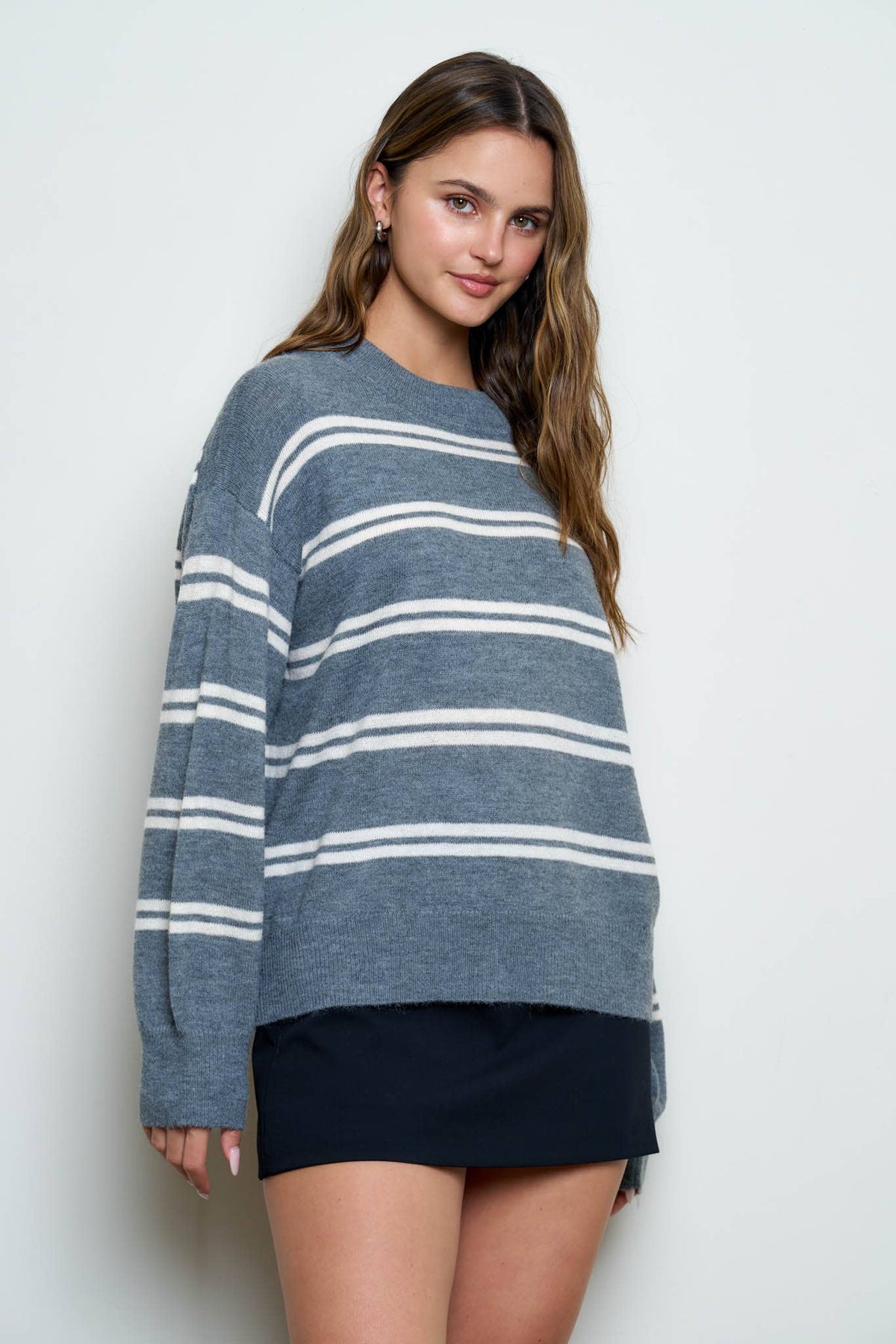 Somethin bout Falling Striped Sweater