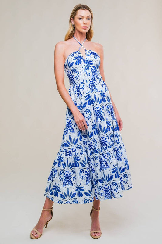Flirty in Fiji Halter Dress
