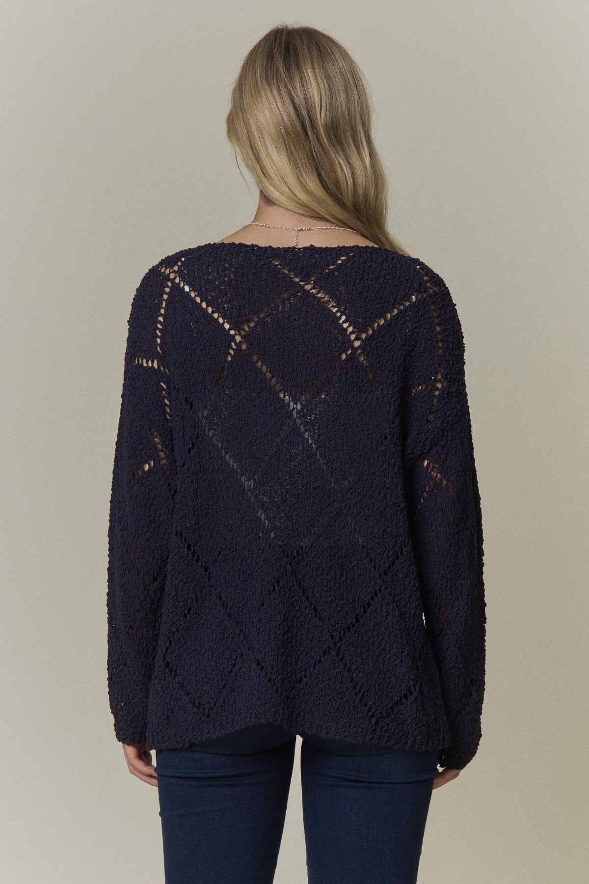 Falling for You Diamond Knit Sweater