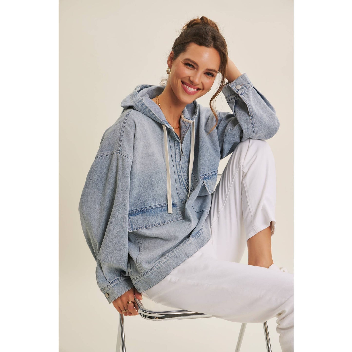 Winter Blues Denim Pullover