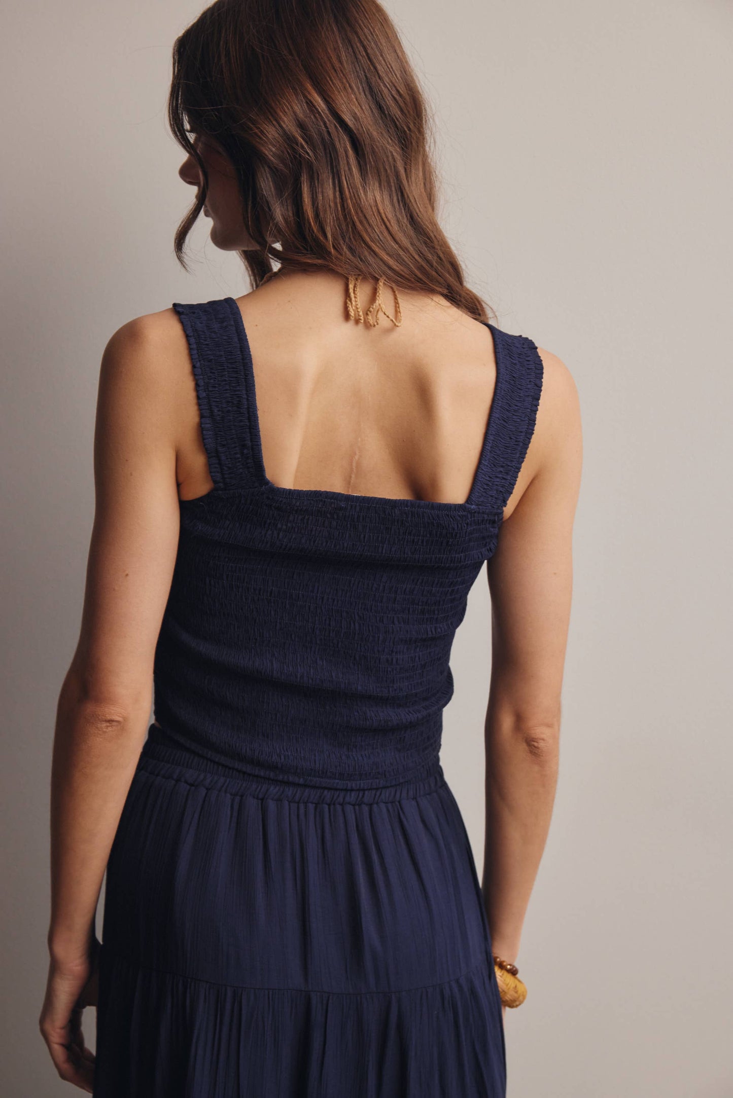 All Aboard Smocked Tank