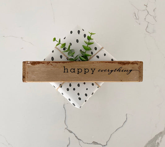 Vintage Shutter Stick - Happy Everything