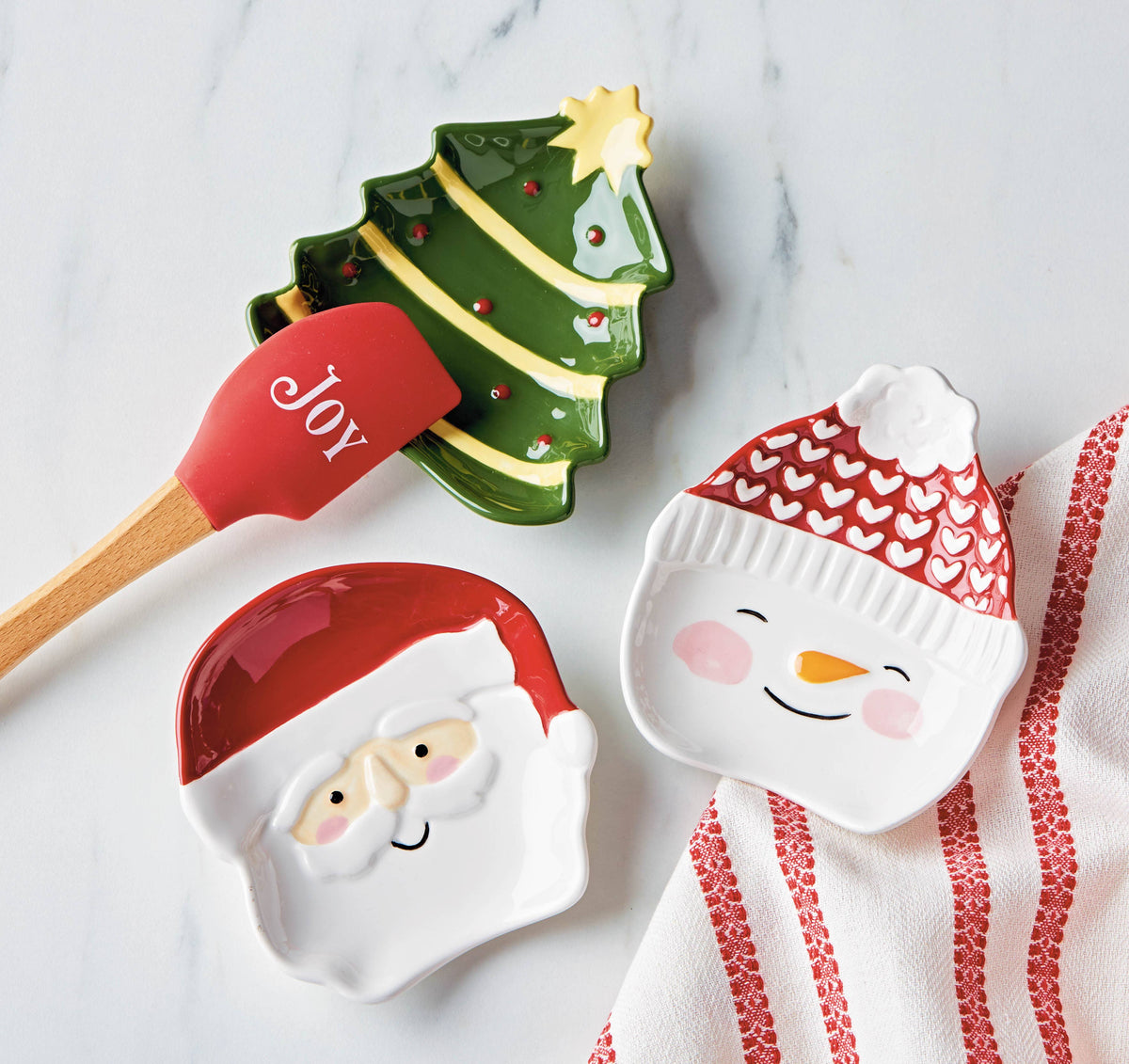Christmas Holiday Cheer Spoon Rest Assortment Of 15 Cdu