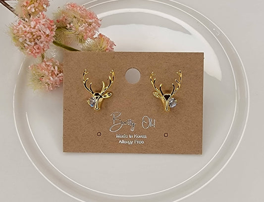 Deer Post Earrings