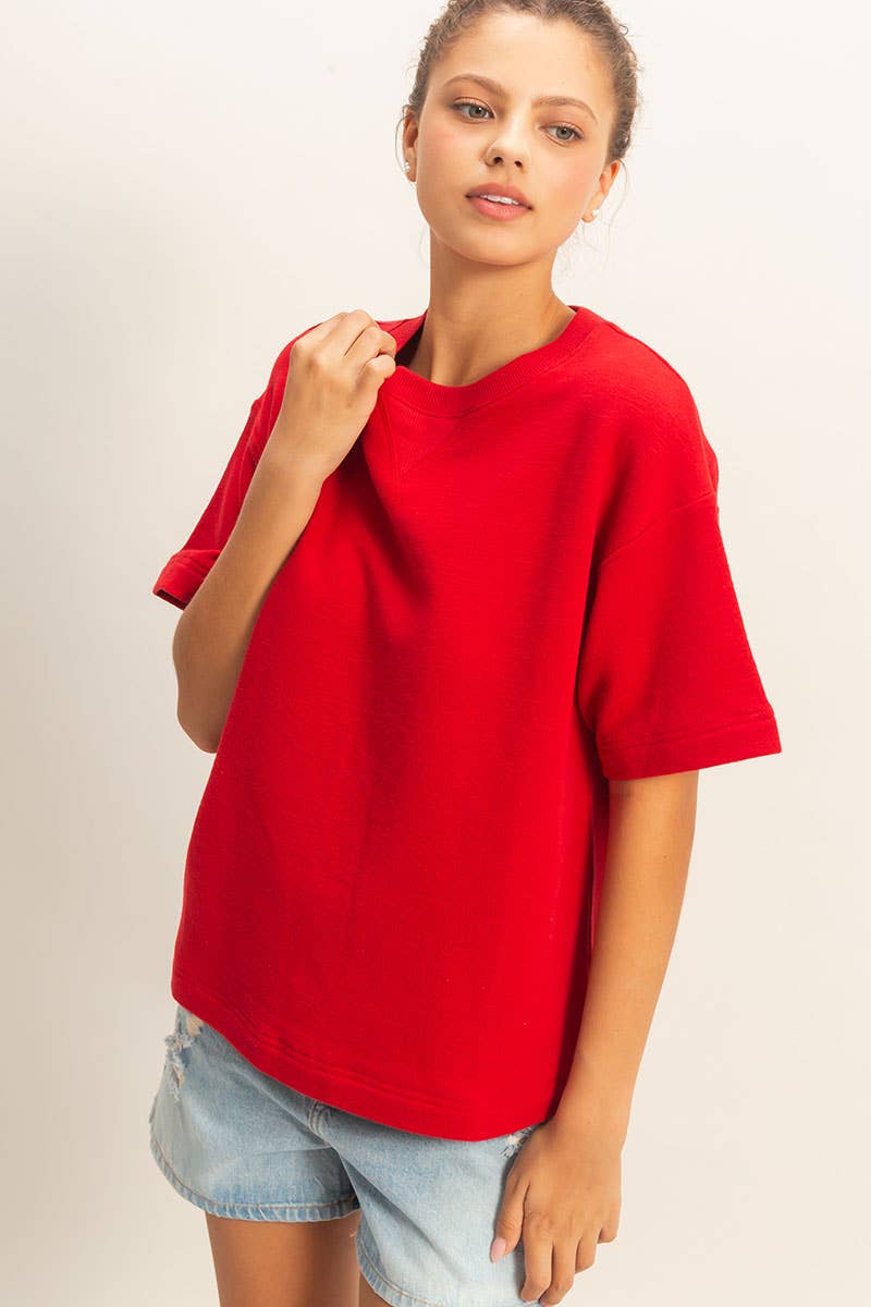Saige Rolled Sleeve Top