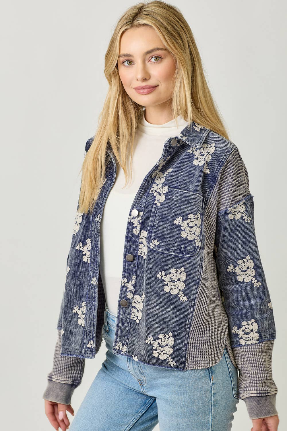 Baby Blues Floral Shacket