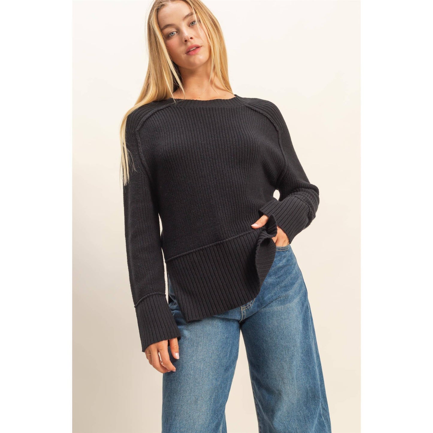 Chiara Side Slit Sweater