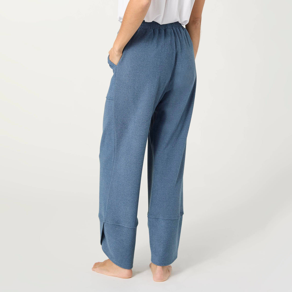 Weekend Brushed Scalloped Wide Leg Pants