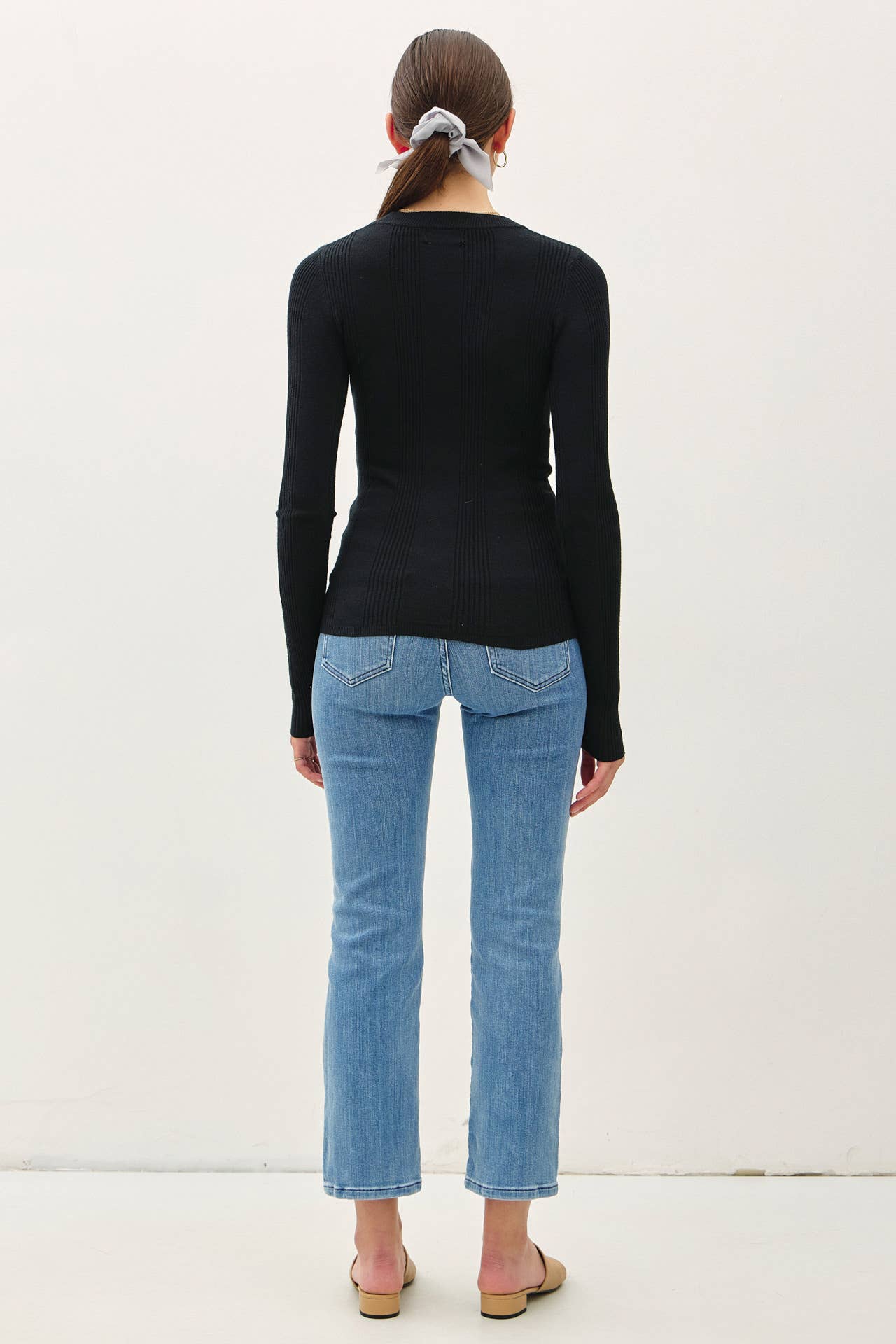 Basic Babe Patterned Knit Top