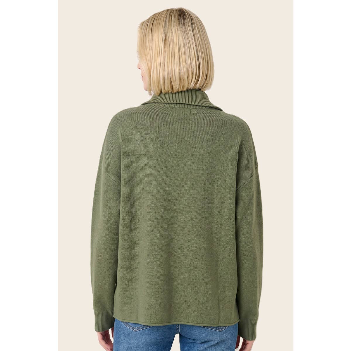 Mock Mockneck Zip Sweater