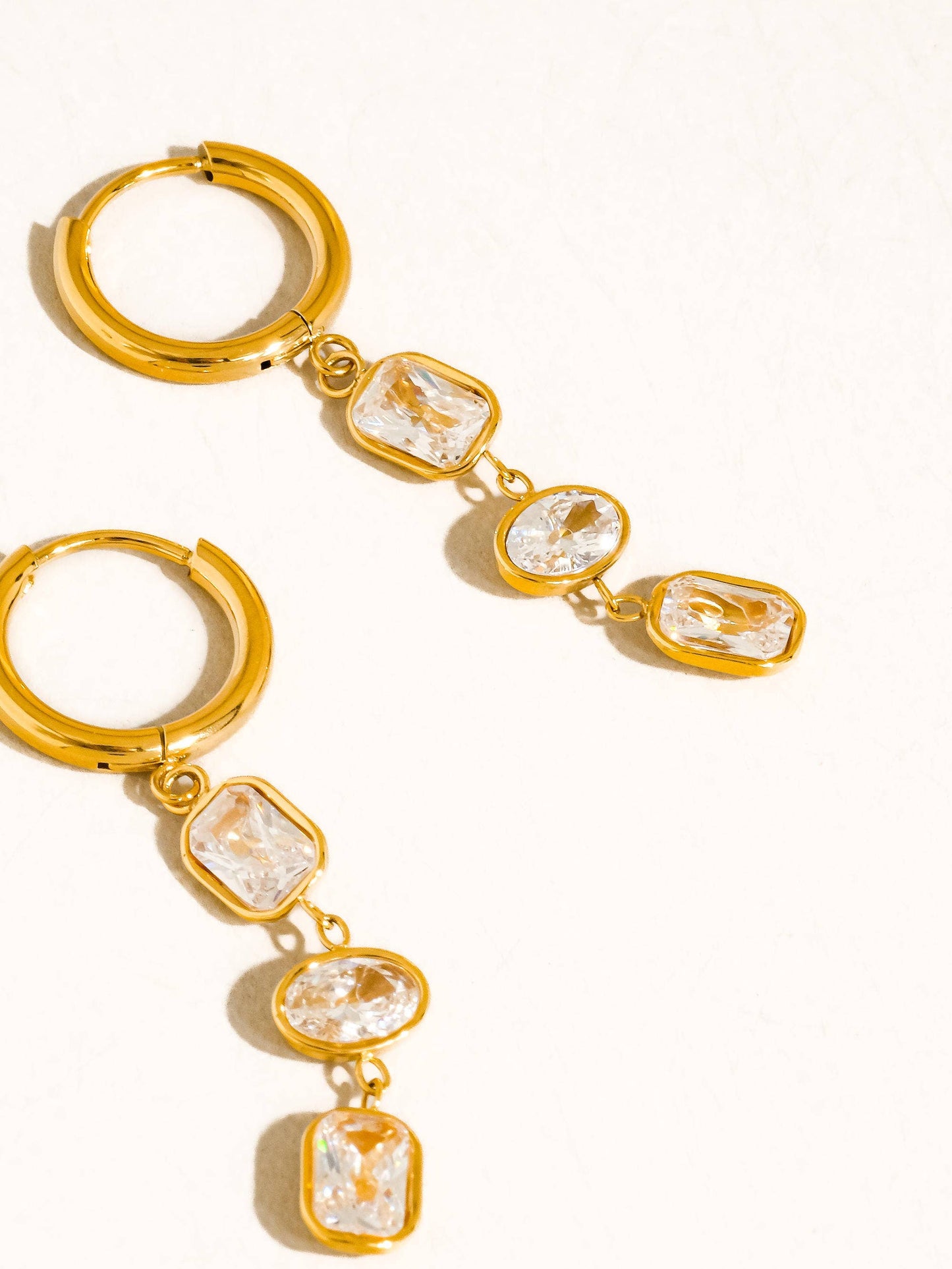 Sunniva Non-Tarnish Triple Drop Earrings
